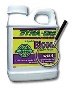 Dyna-Gro "Bloom" is a great cheap nutrient choice for the cannabis flowering stage