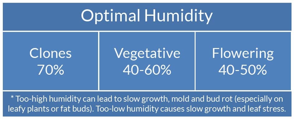 Cannabis humidity chart